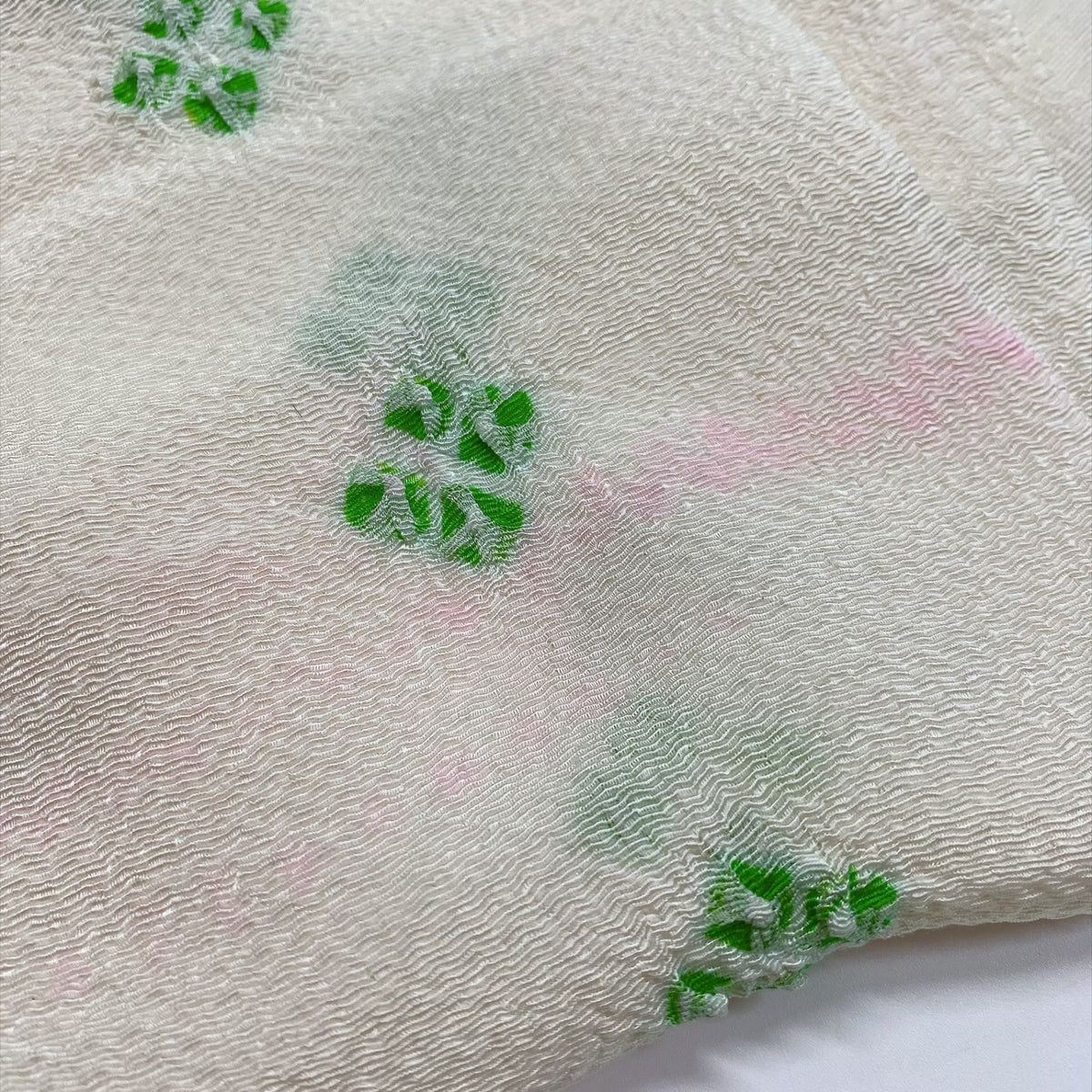 ［9874］帯締め 帯揚げ セット 花菱文様 縮緬 絞り 正絹 着物 帯絞め