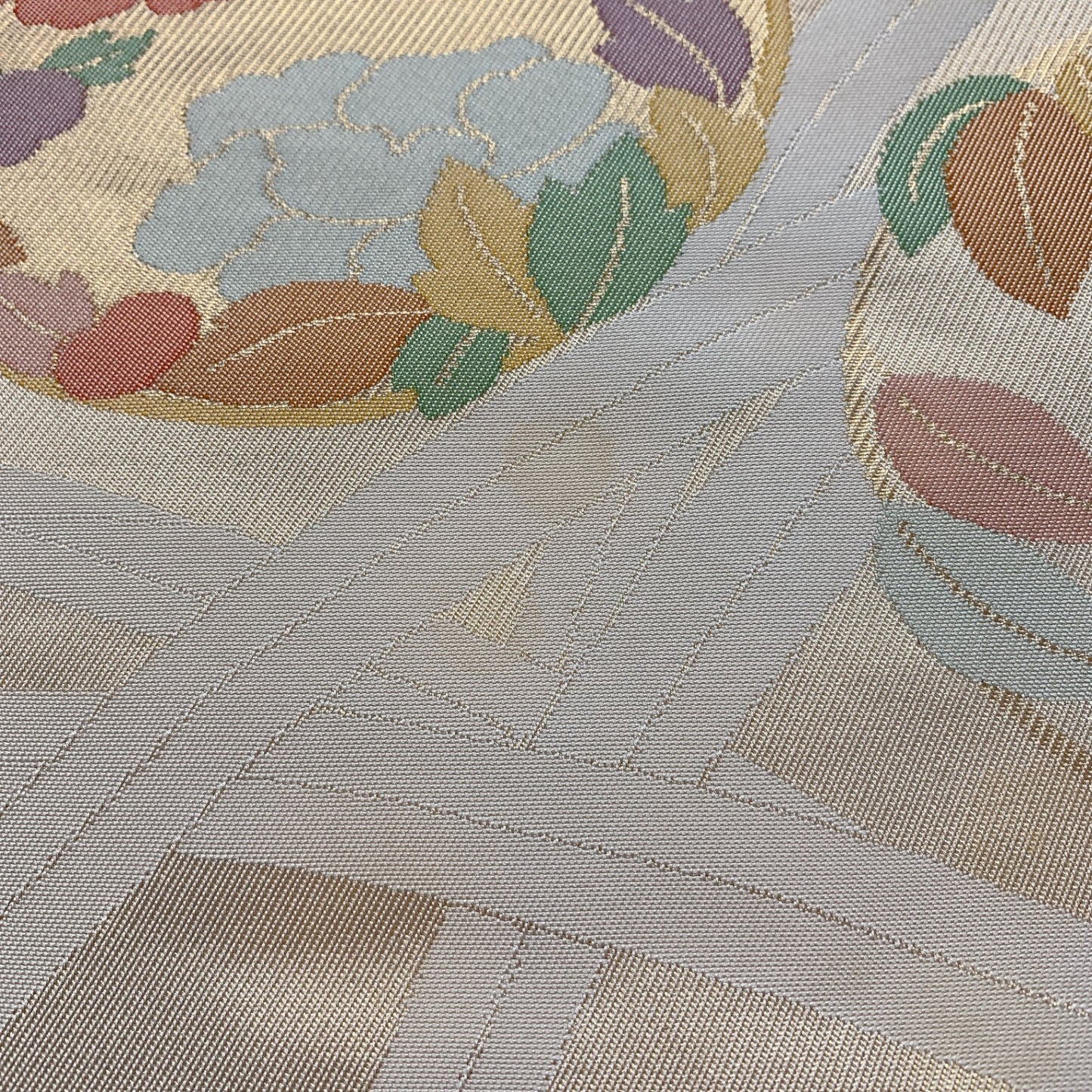 9009# Japanese Vintage Fukuro Obi Belt Kimono Fabric Silk Traditional