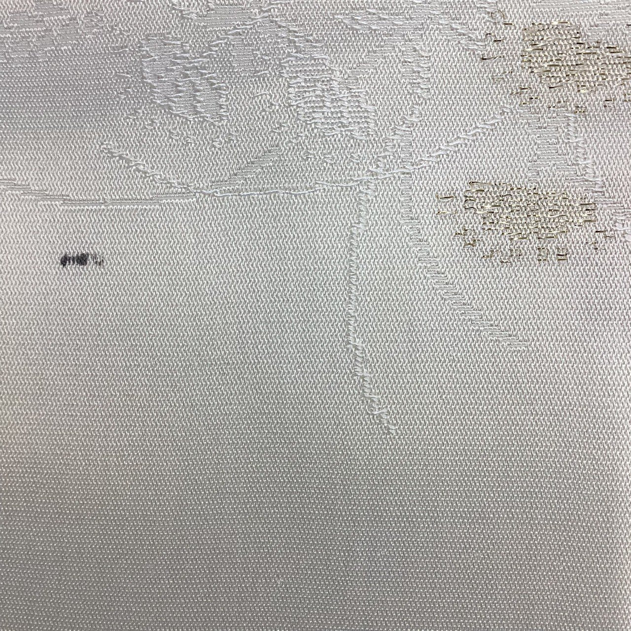 ［8576］帯締め 帯揚げ セット 草花文様 金銀糸 白 正絹 着物 帯絞め
