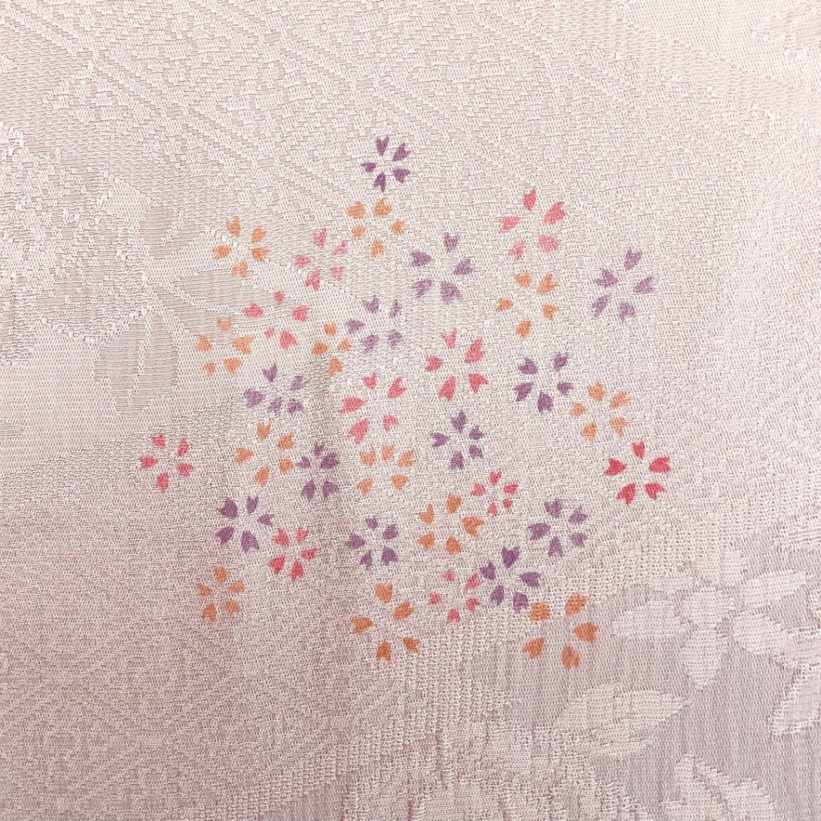 ［8247］帯締め 帯揚げ セット 草花菱文様 正絹 着物 帯絞め
