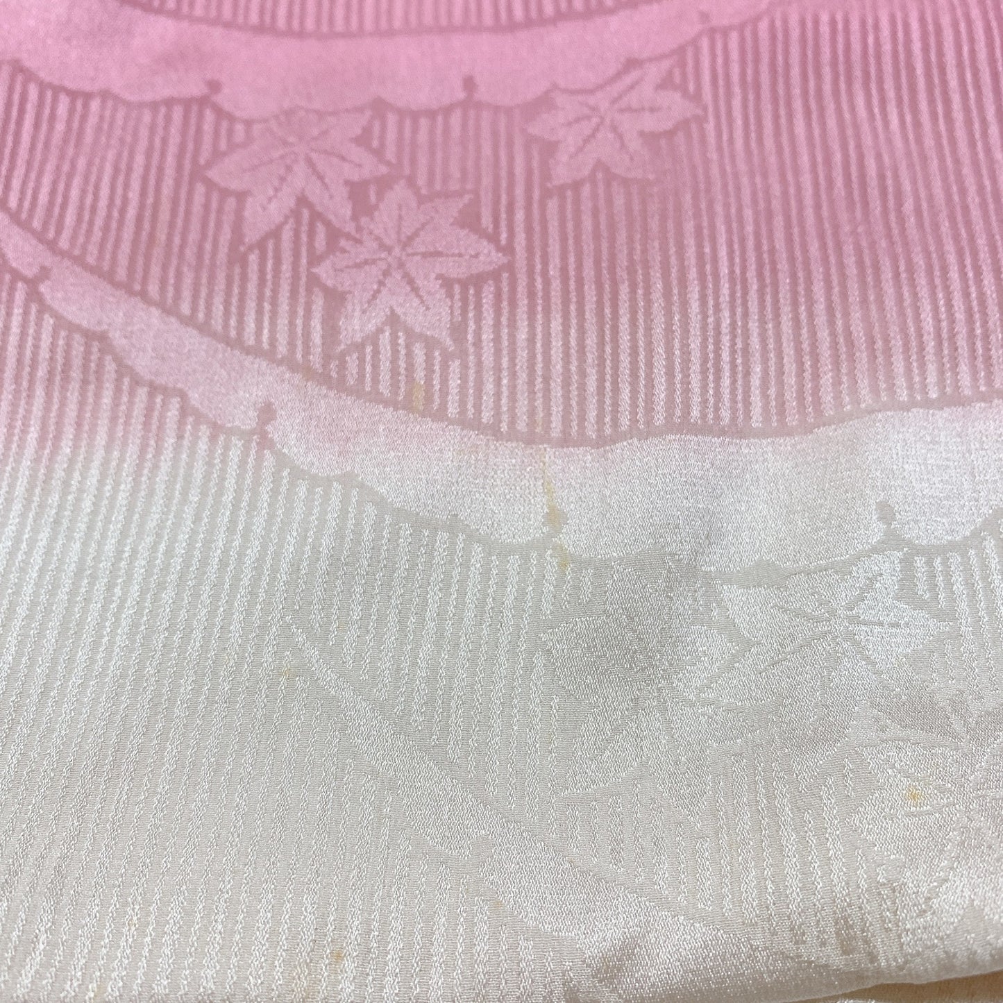 ［8680］帯締め 帯揚げ セット 楓露芝文様 ぼかし 正絹 着物 帯絞め