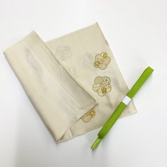 8553# Japanese Kimono Accessory Vintage Obiage and Obijime 2-piece Set Silk