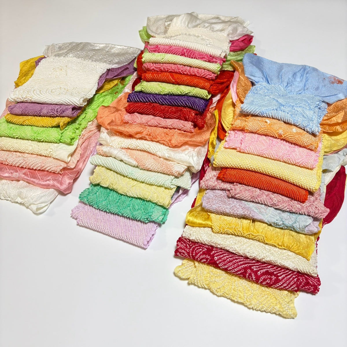 0263# Japanese Vintage Bundle 35pcs Set Bulk Obiage Kimono Silk Wholesale