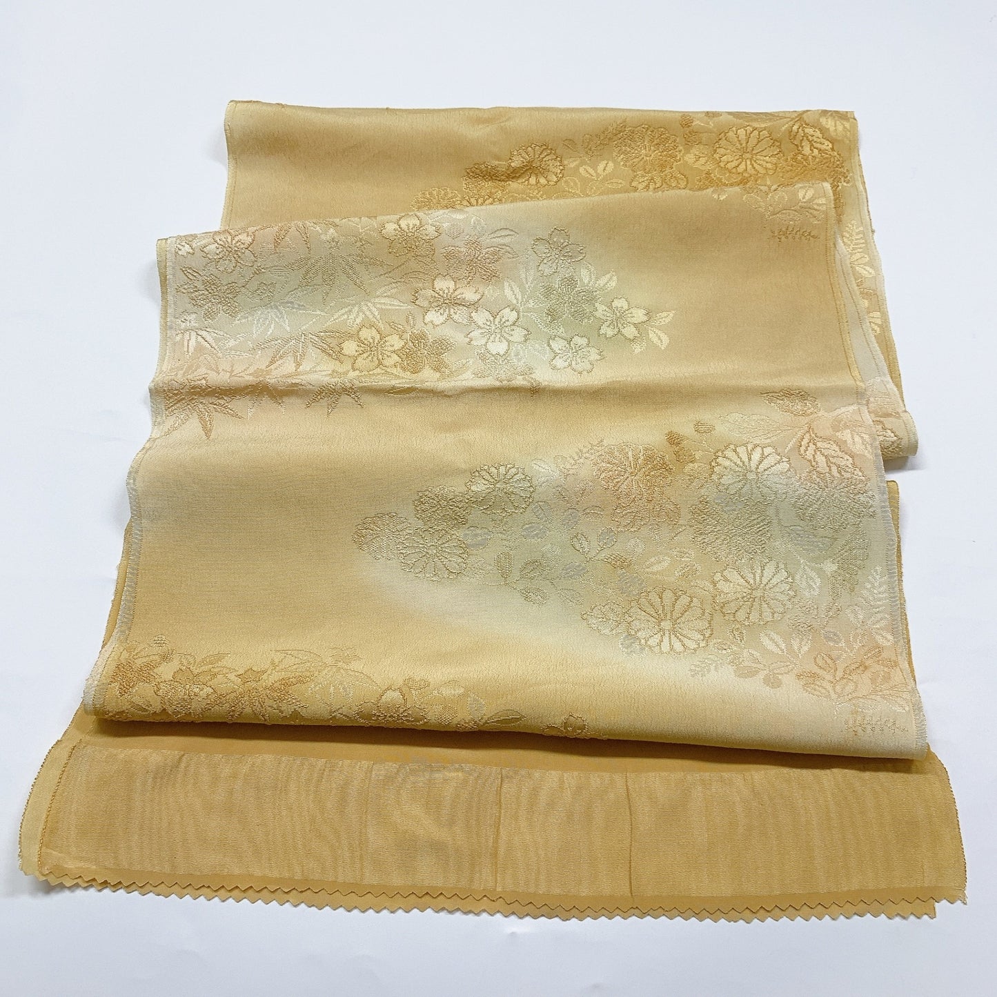 ［8394］帯締め 帯揚げ セット 草花吉祥文様 ぼかし 正絹 着物 帯絞め