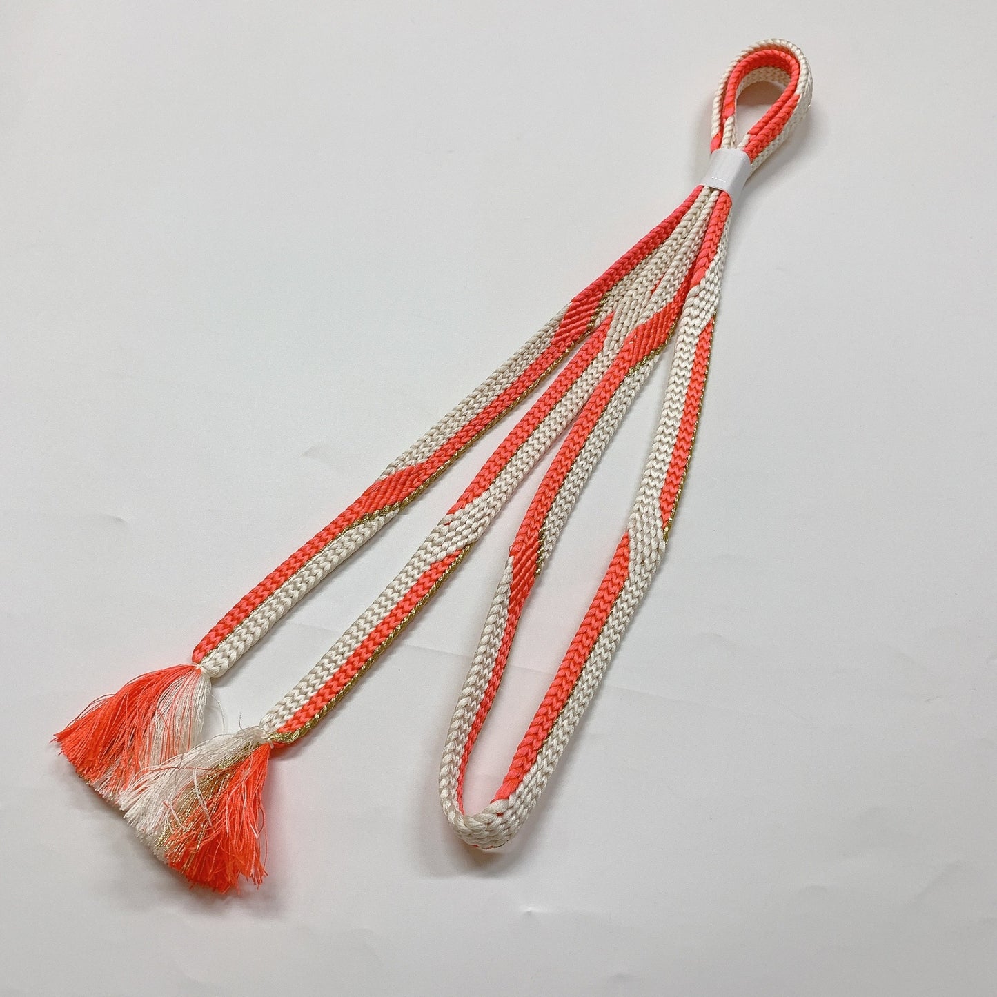 ［8412］帯締め 帯揚げ セット 縮緬 金糸 正絹 着物 帯絞め