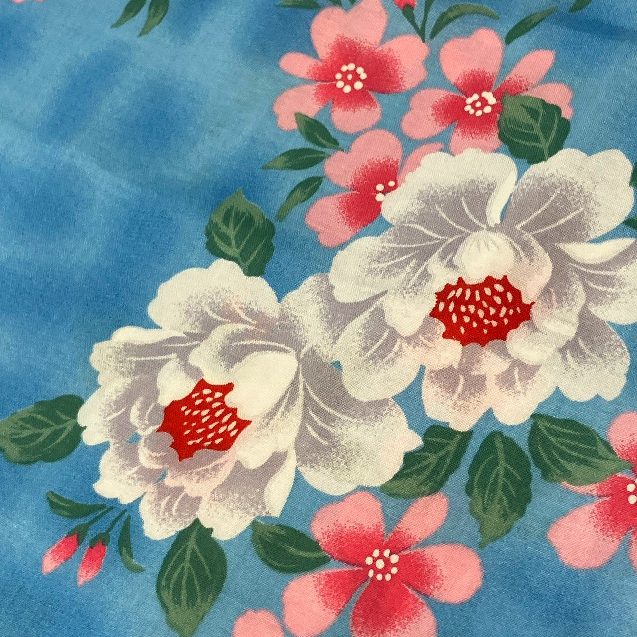 ［9126］浴衣 美品 枝花文様 逸品 ゆかた レディース リメイク 綿