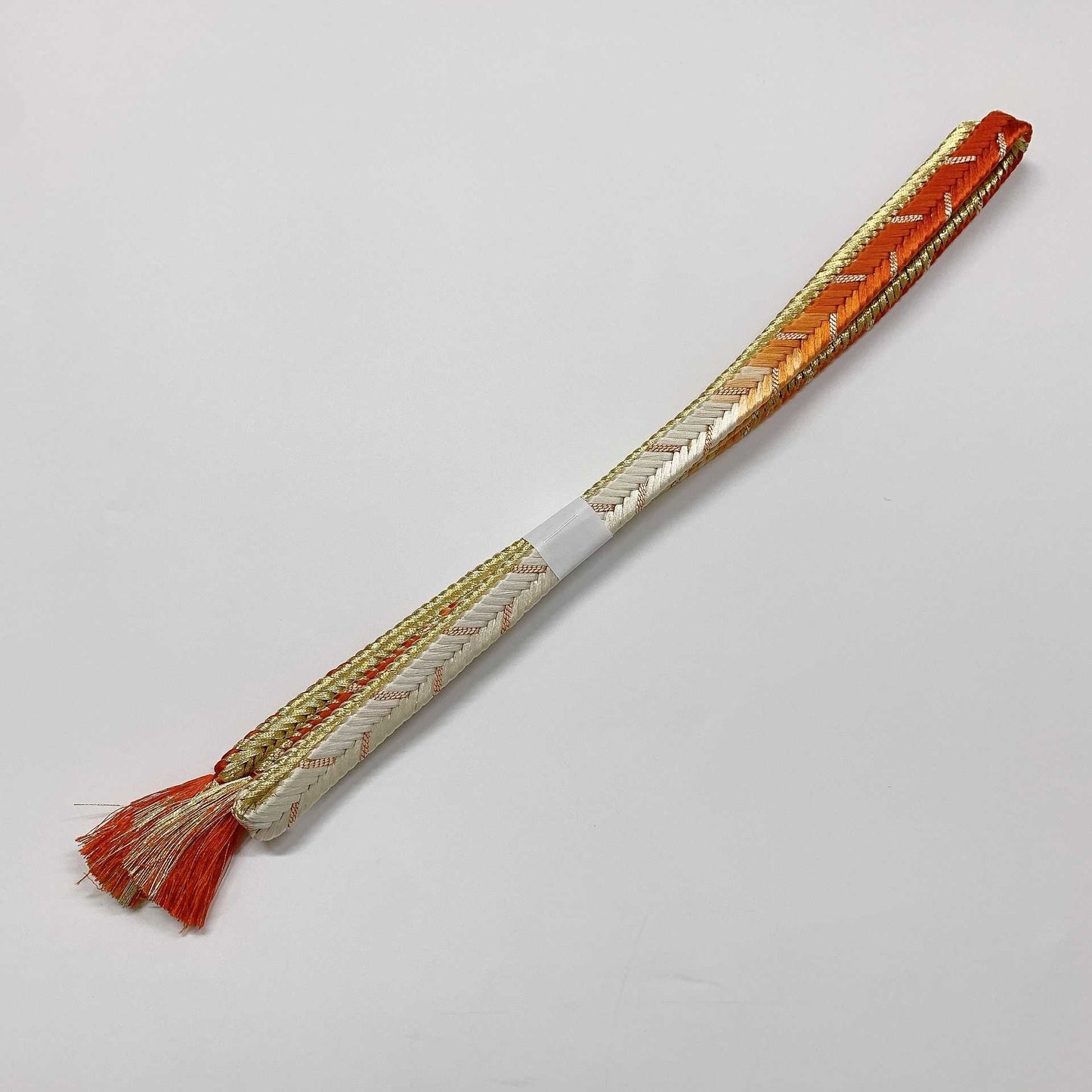 ［8414］帯締め 帯揚げ セット 変わり縞文様 ぼかし 金糸 正絹 着物 帯絞め