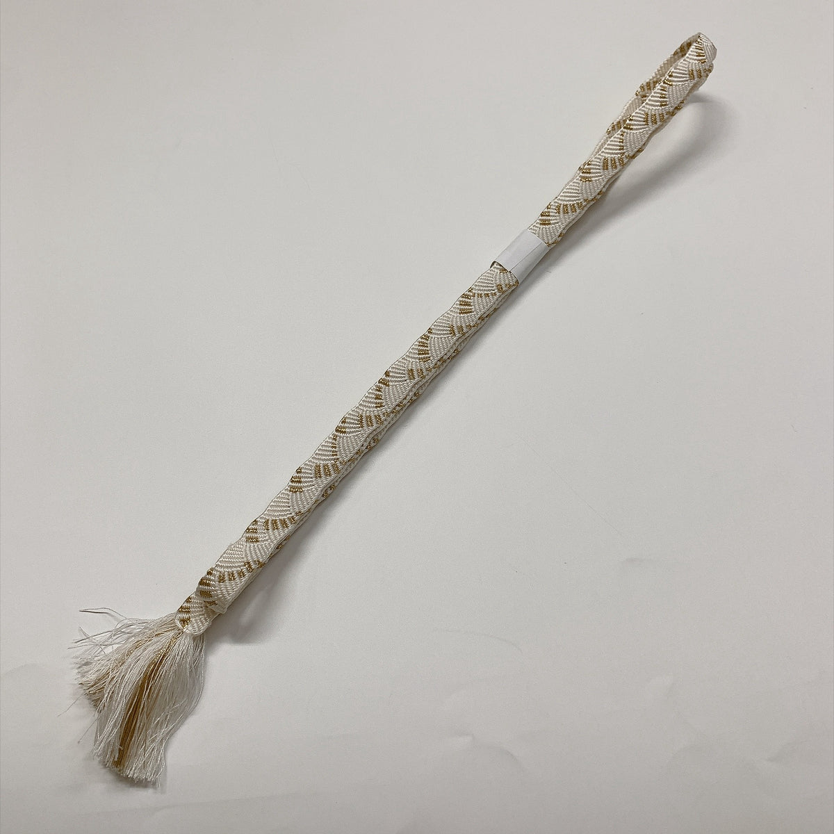 ［9810］帯締め 帯揚げ セット 梅文様 金糸 白 正絹 着物 帯絞め