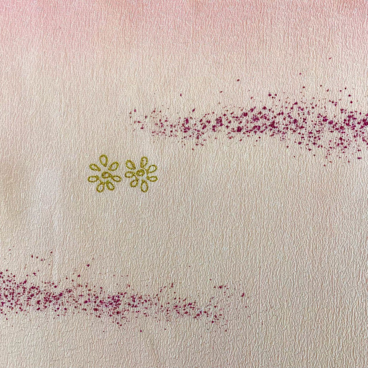 ［8550］帯締め 帯揚げ セット 草花ぼかし文様 金彩 正絹 着物 帯絞め