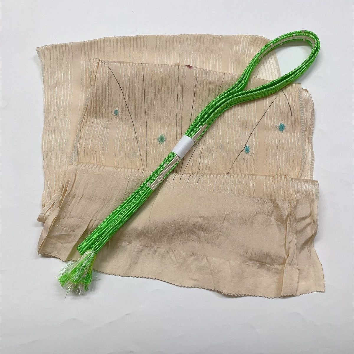 ［9885］帯締め 帯揚げ セット 草木文様 絞り 正絹 着物 帯絞め