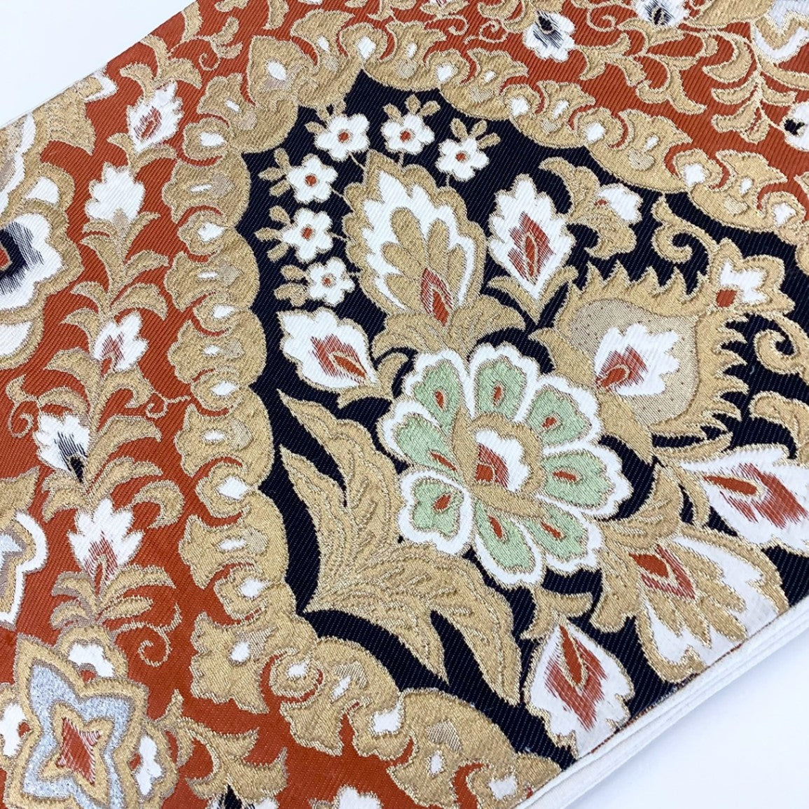 8824# Japanese Vintage Fukuro Obi Belt Kimono Fabric Silk Traditional
