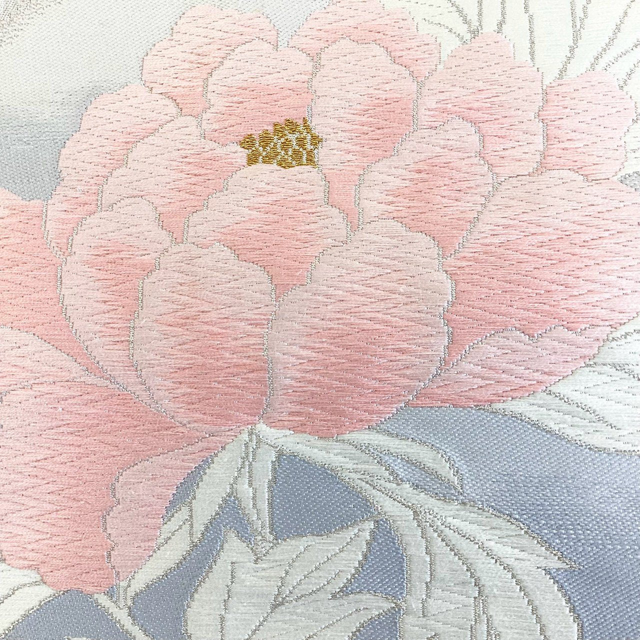 ［8910］袋帯 草花丸文 銀彩 六通 正絹 着物 フォーマル