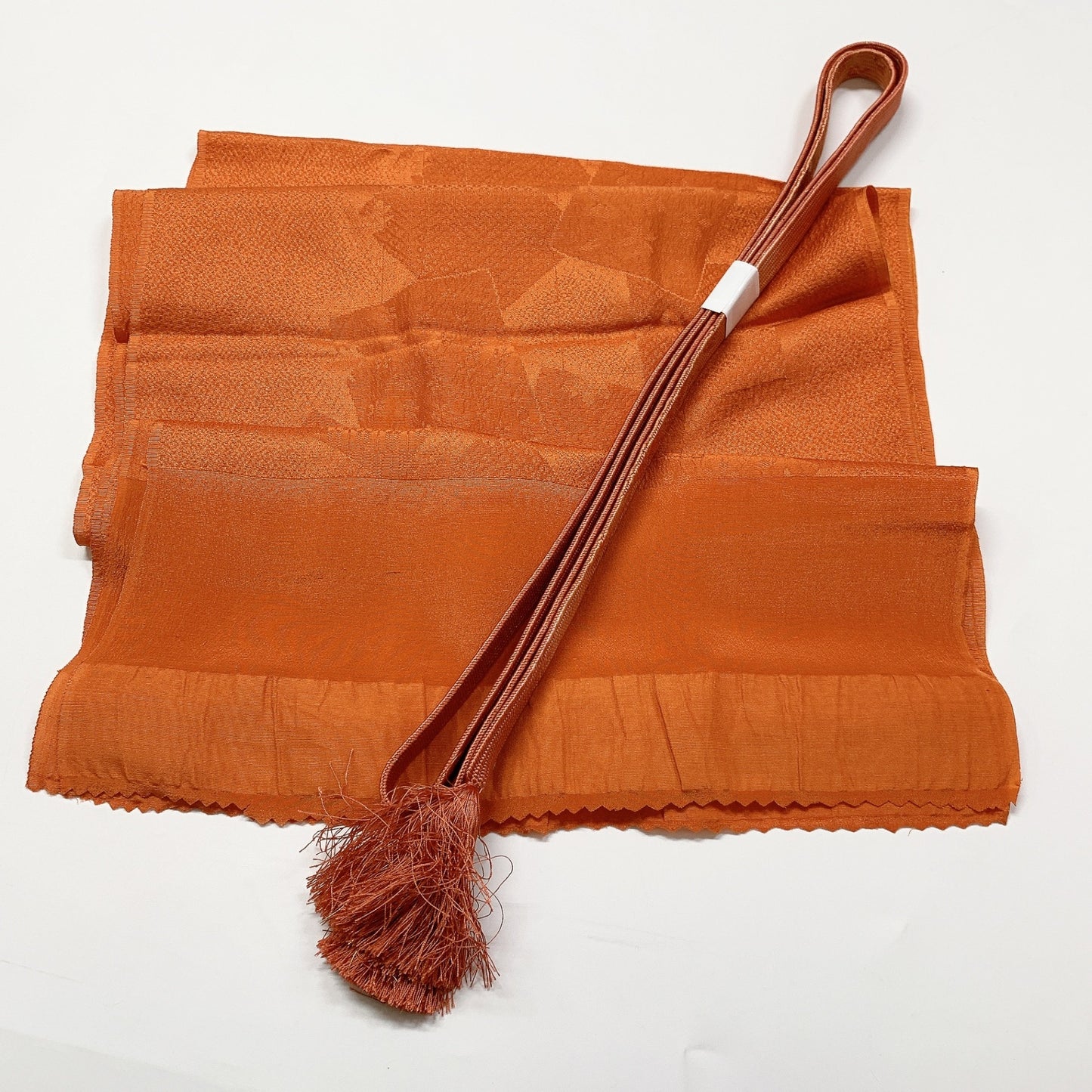 8058# Japanese Kimono Accessory Vintage Obiage and Obijime 2-piece Set Silk