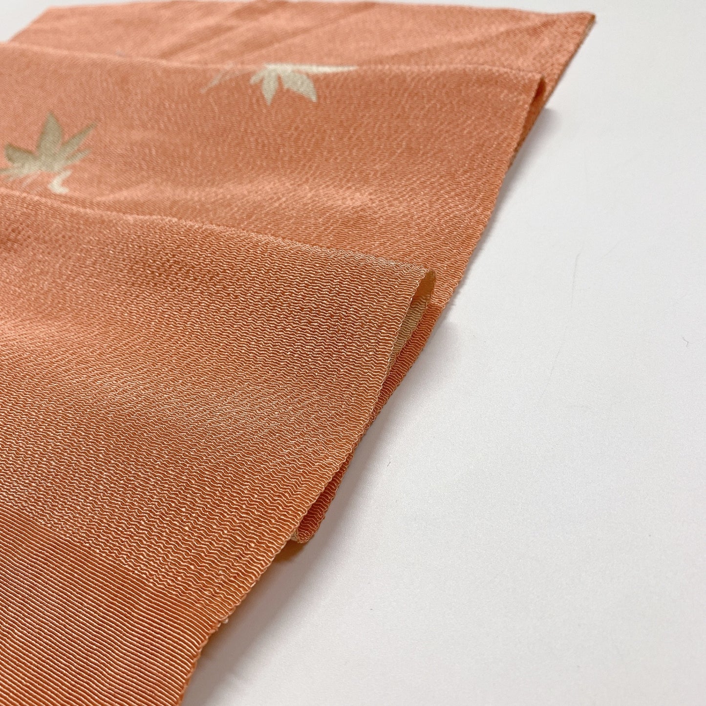 ［8729］帯締め 帯揚げ セット 楓文様 縮緬 正絹 着物 帯絞め