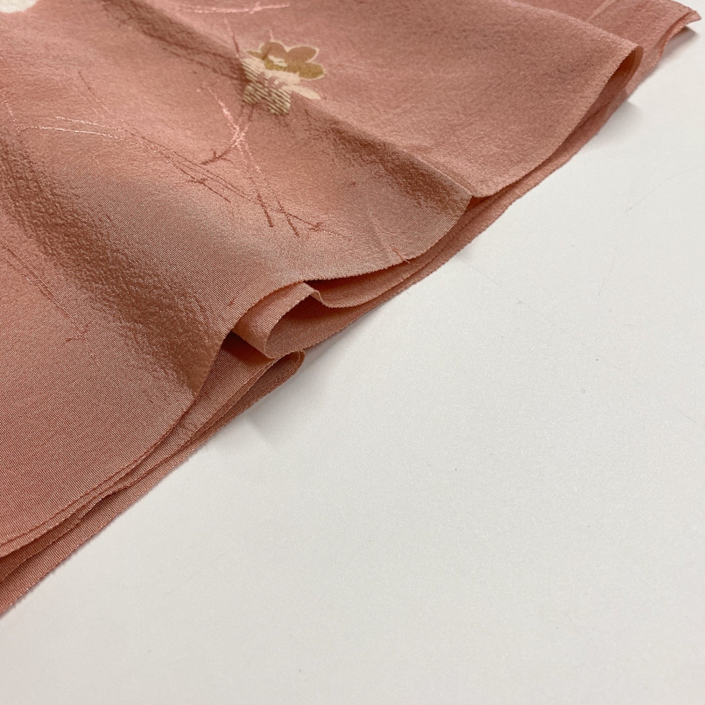 ［8341］帯締め 帯揚げ セット 枝花文様 金糸 正絹 着物 帯絞め