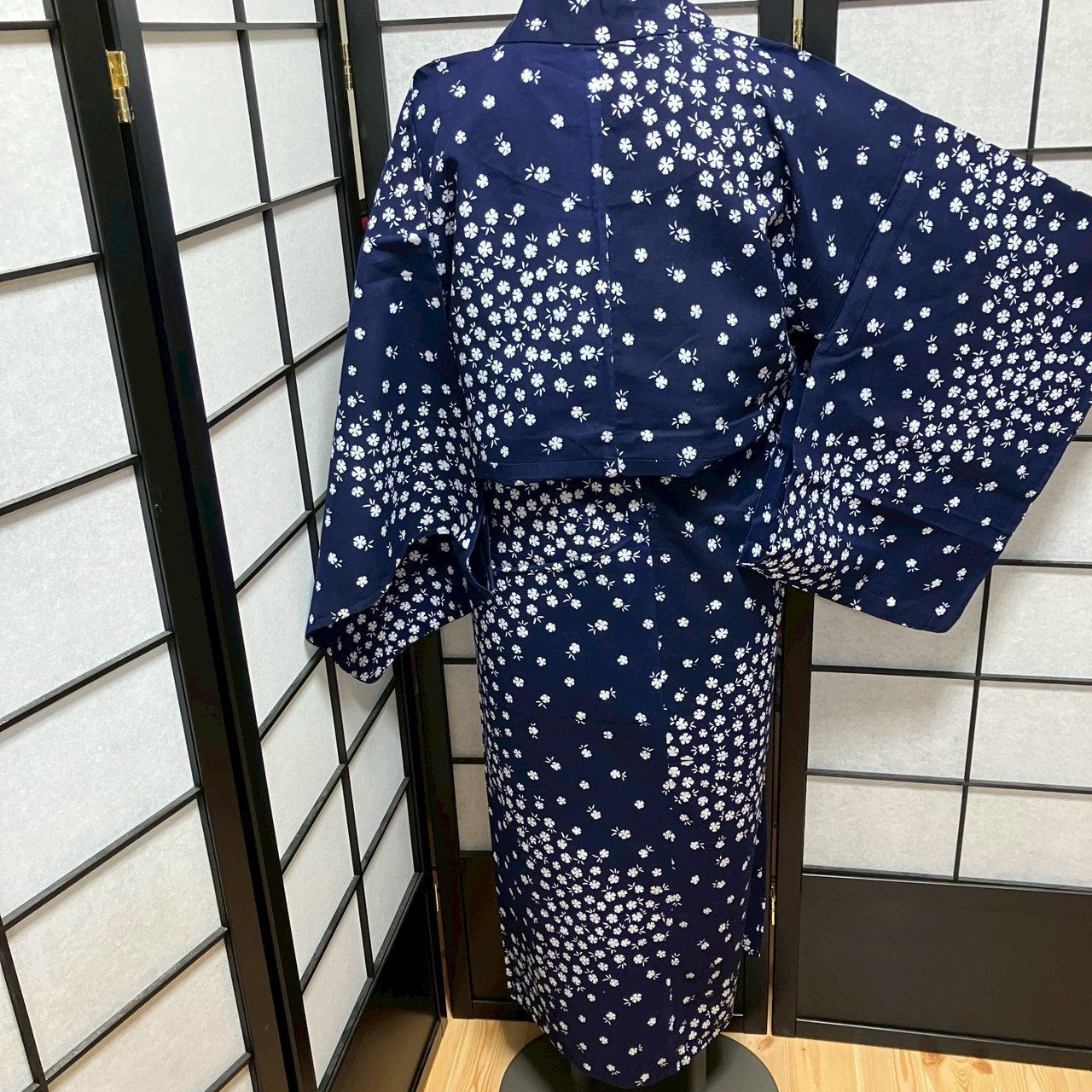 ［9142］浴衣 小花柄 ゆかた レディース 綿 リメイク