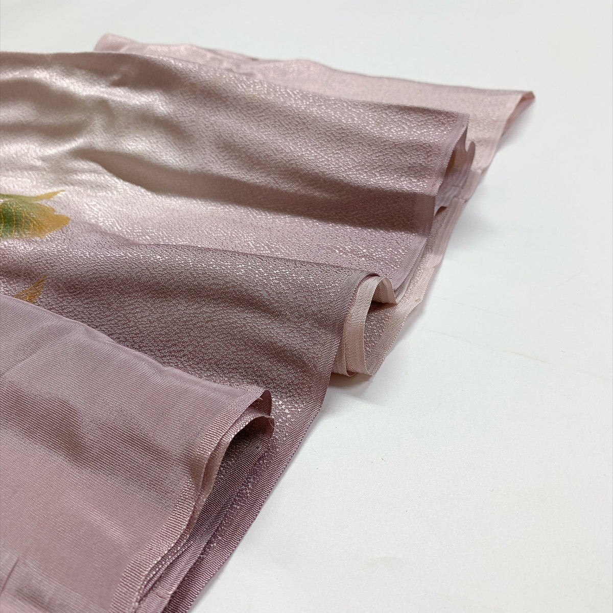 ［9764］帯締め 帯揚げ セット 草花文様 金彩 ぼかし 正絹 着物 帯絞め