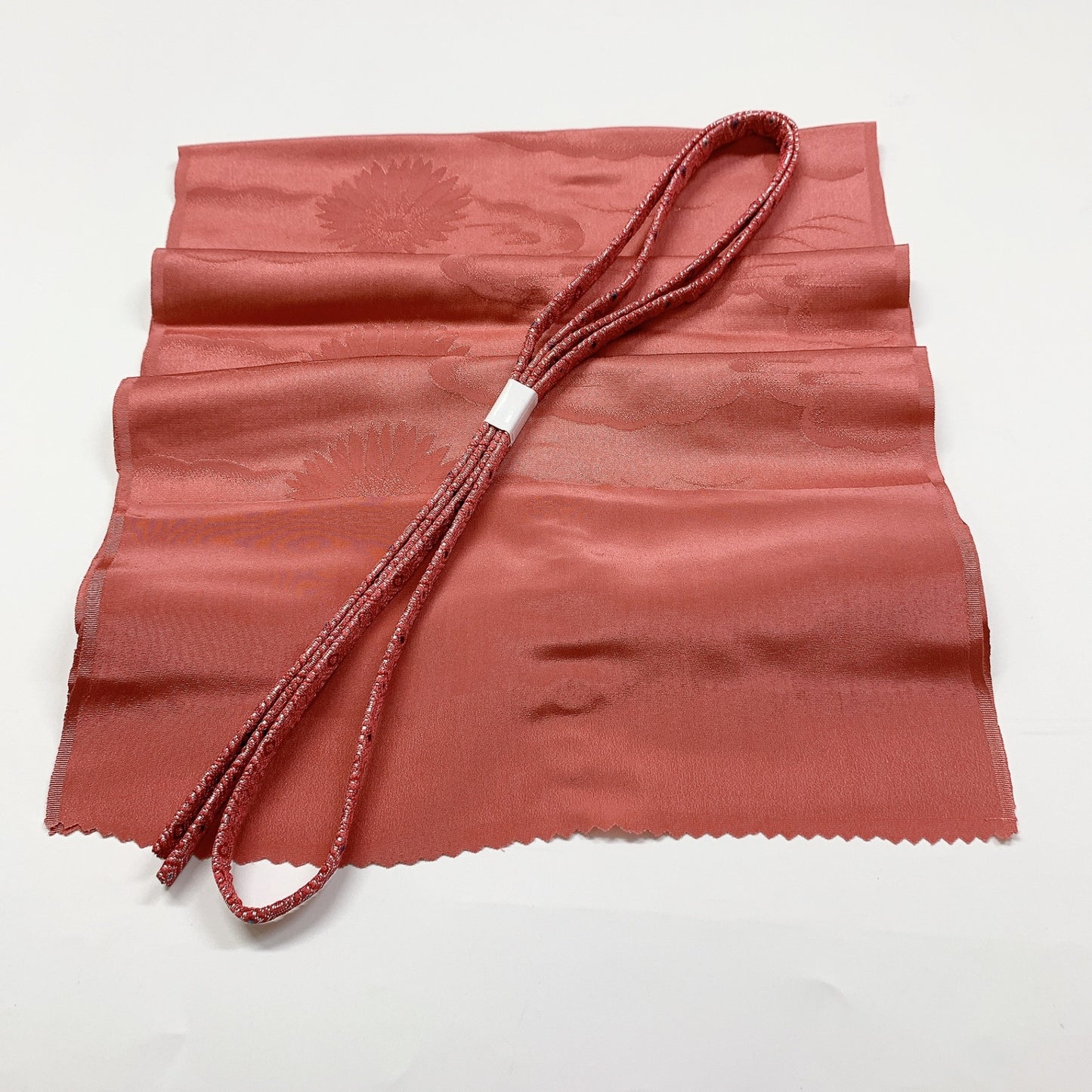 8715# Japanese Kimono Accessory Vintage Obiage and Obijime 2-piece Set Silk