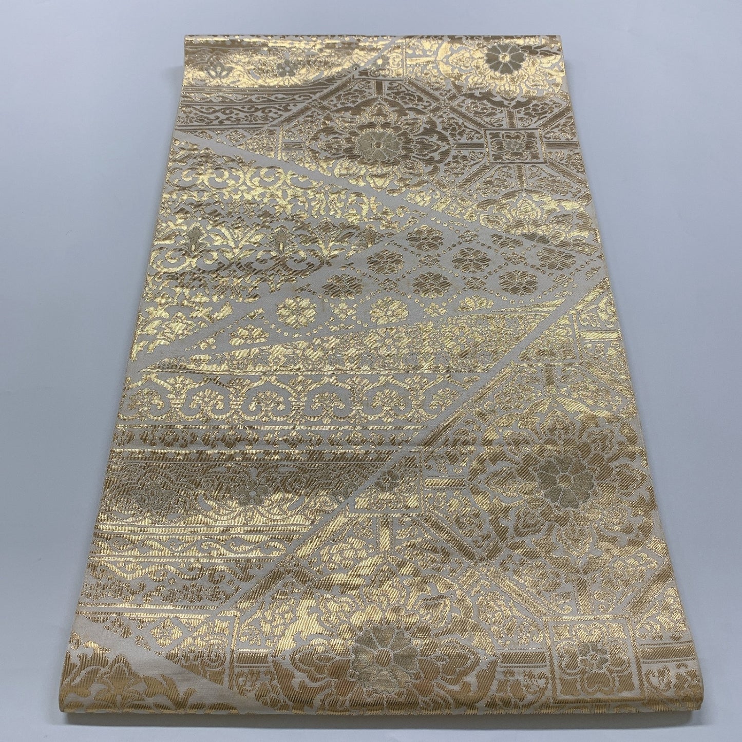 ［8978］袋帯 華紋吉祥文様 金彩 六通 正絹 着物 フォーマル