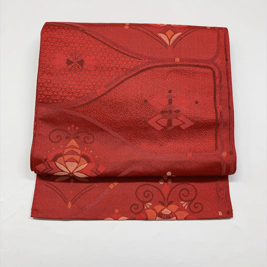 9372# Japanese Vintage Nagoya Obi Belt Kimono Fabric Silk Traditional