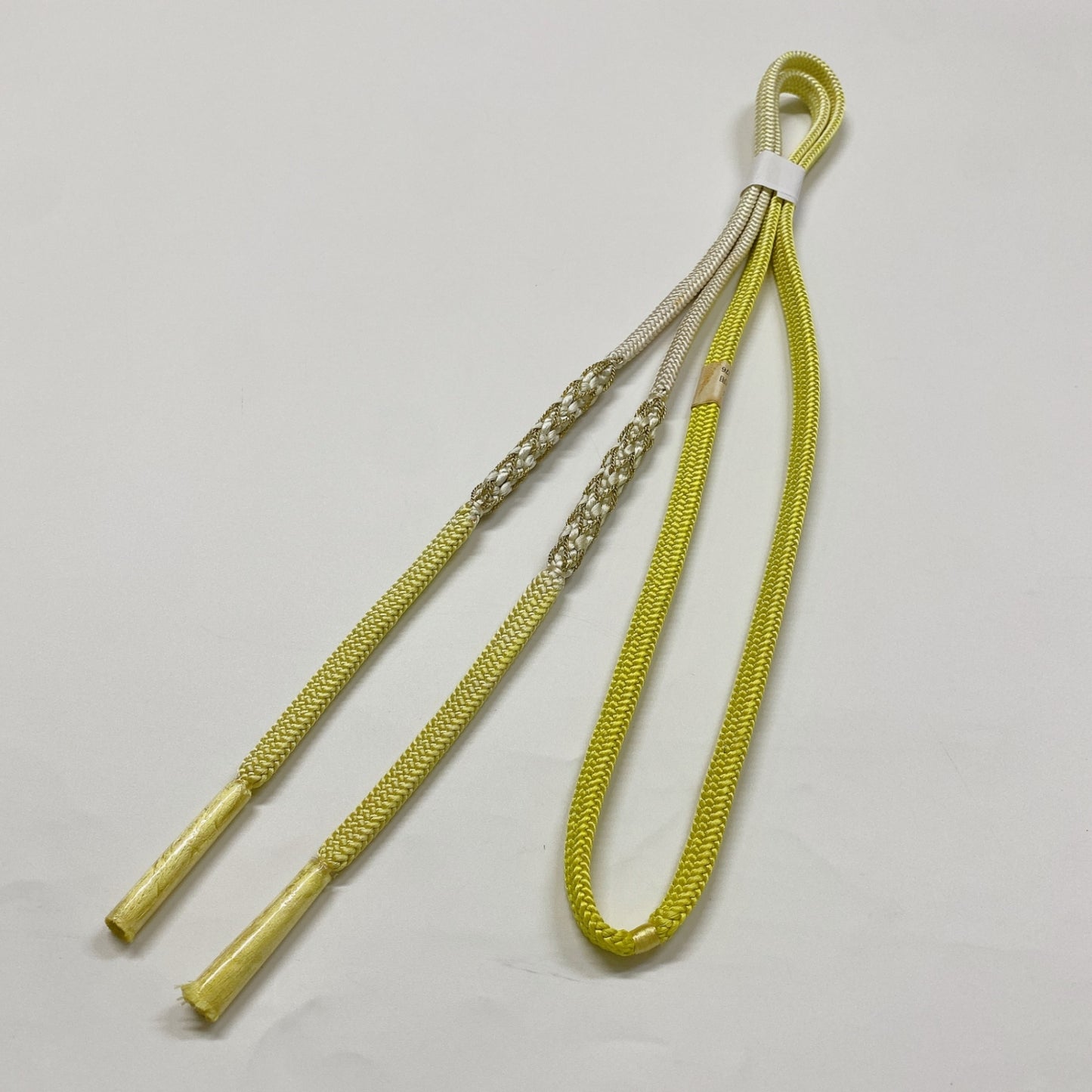 ［8328］帯締め 帯揚げ セット 麻の葉模様 金糸 正絹 着物 帯絞め