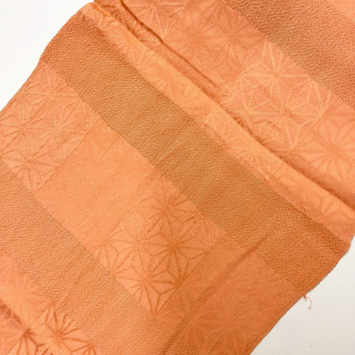 ［8291］帯締め 帯揚げ セット 横段 麻の葉模様 正絹 着物 帯絞め