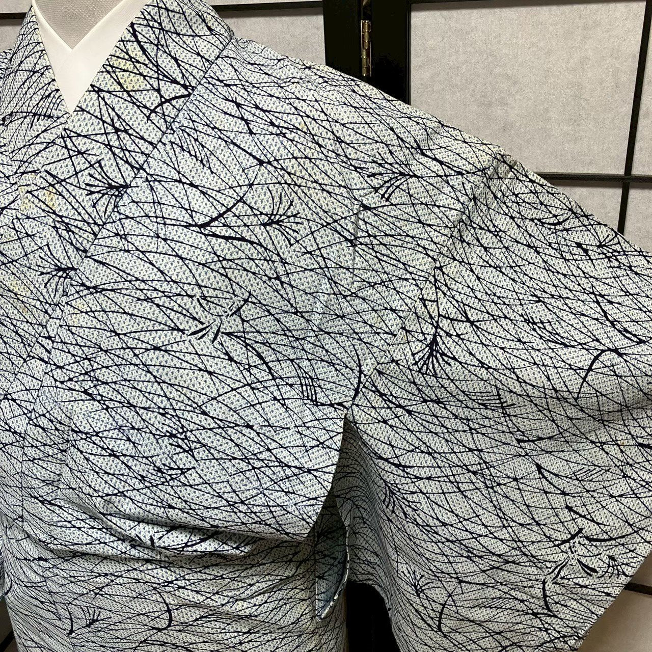 ［9080］浴衣 草木文様 ゆかた レディース リメイク 綿