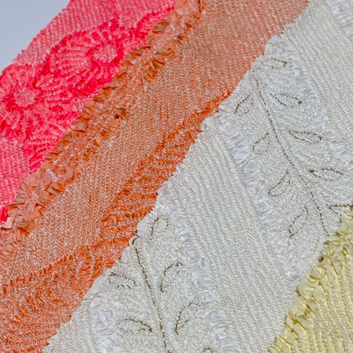 0262# Japanese Vintage Bundle 35pcs Set Bulk Obiage Kimono Silk Wholesale