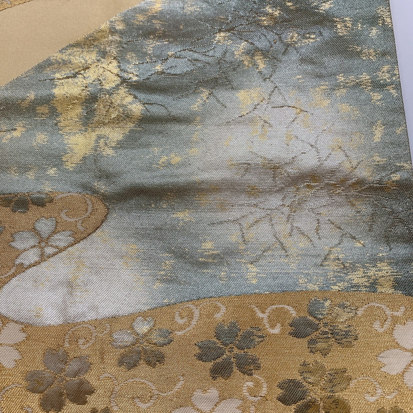［8911］袋帯 草花流水文様 金彩 六通 正絹 着物 フォーマル