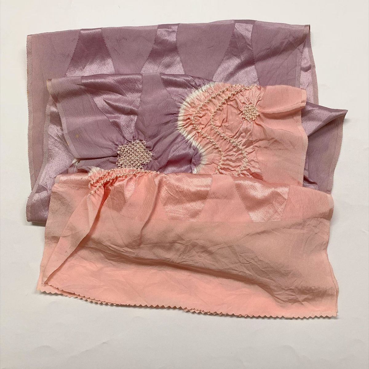 ［9897］帯締め 帯揚げ セット 花流水文様 絞り 正絹 着物 帯絞め