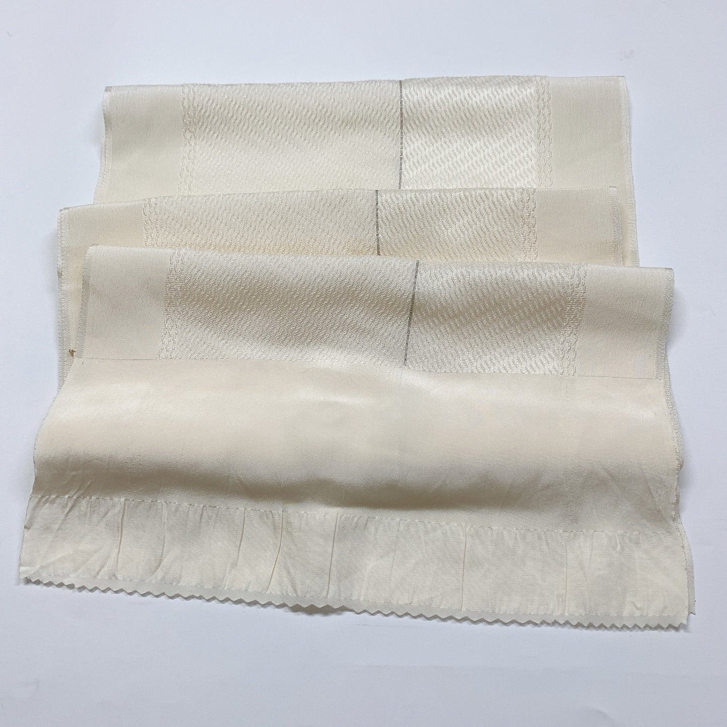 ［8725］帯締め 帯揚げ セット 縞帳 銀糸 正絹 着物 帯絞め