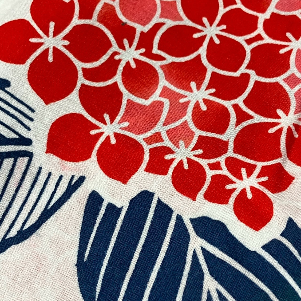 ［9430］浴衣 あじさい 紫陽花文様 ゆかた 綿 リメイク 白 レディース