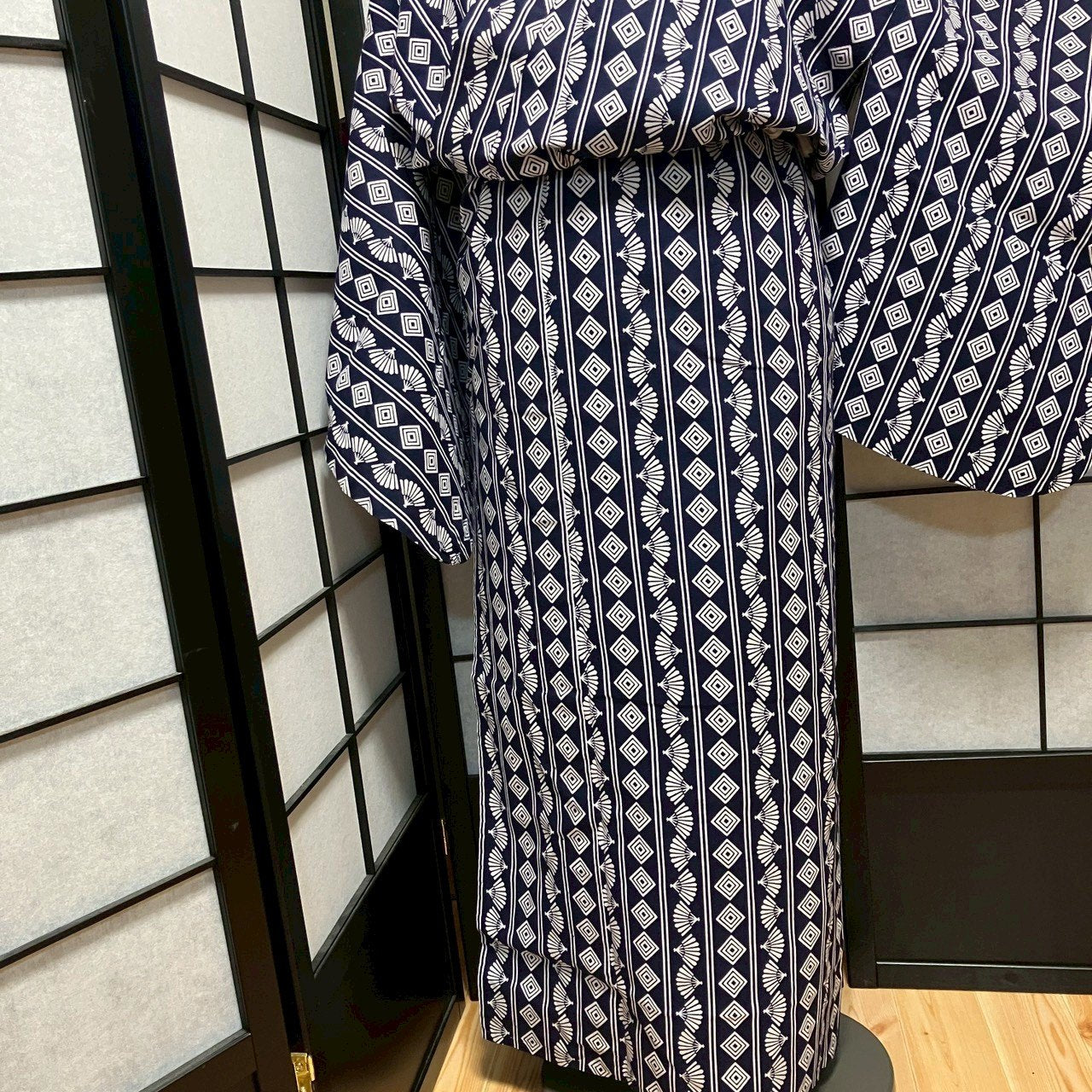 8768# Japanese Yukata Womens Vintage Fabric Cotton Robe Kimono Traditional