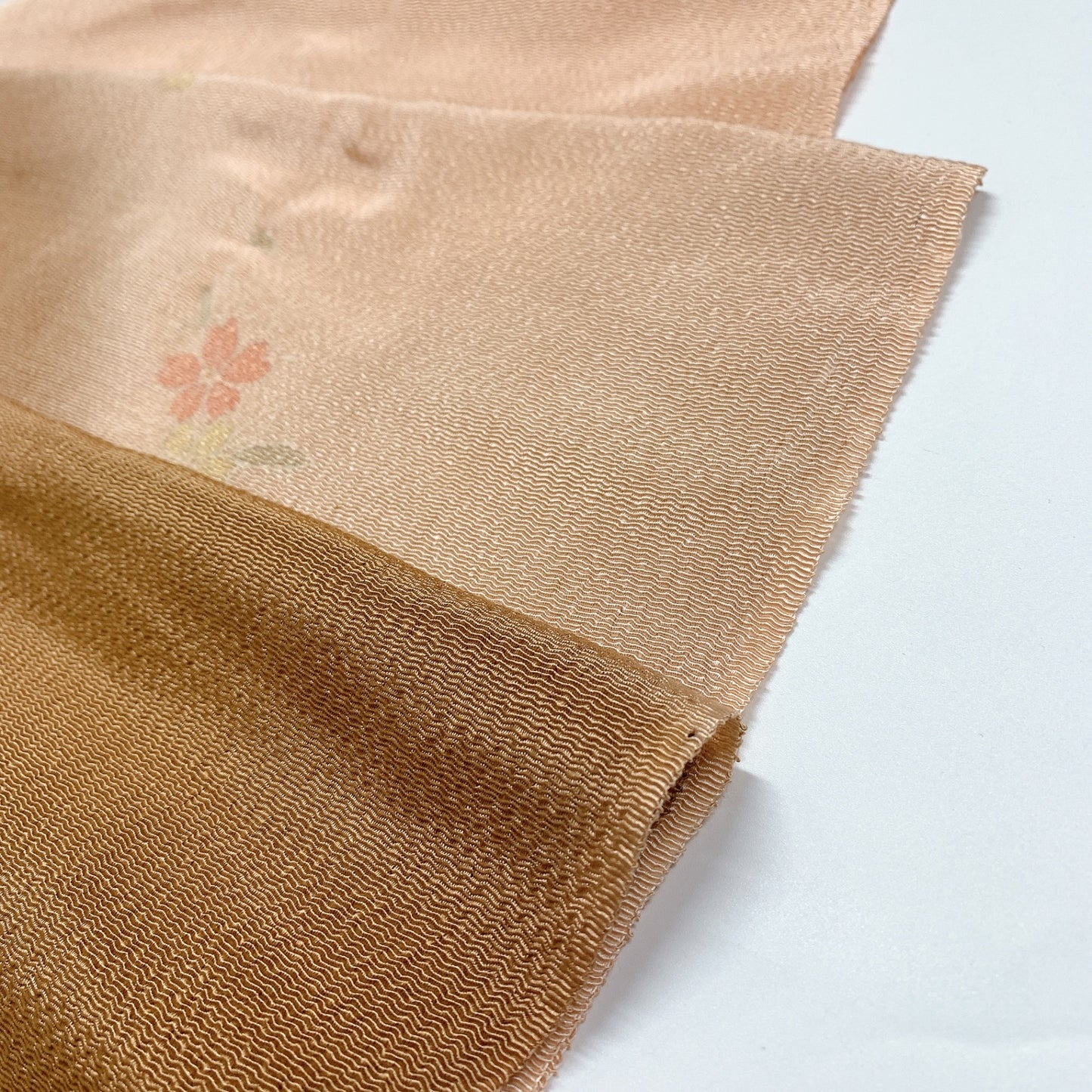 ［8622］帯締め 帯揚げ セット 枝花文様 刺繍 ぼかし染 正絹 着物 帯絞め