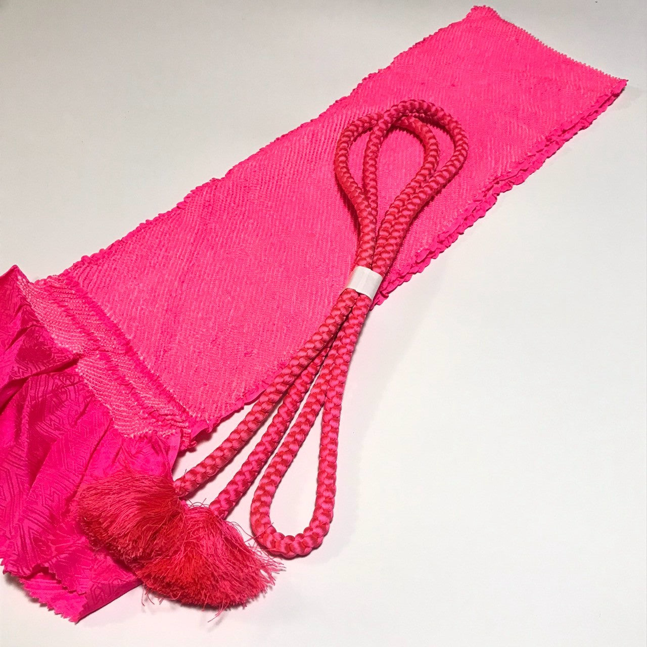 ［9954］帯締め 帯揚げ セット 美品 総絞り 正絹 着物 帯絞め 成人式 振袖