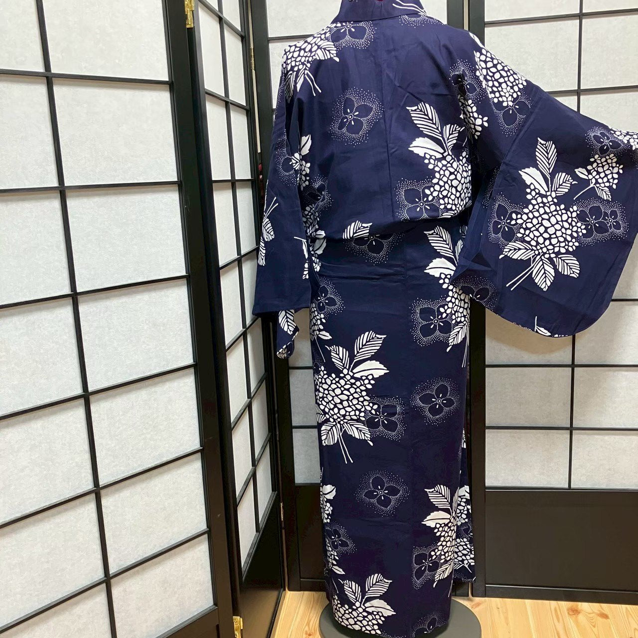 ［9072］浴衣 草花文様 ゆかた レディース 綿 リメイク