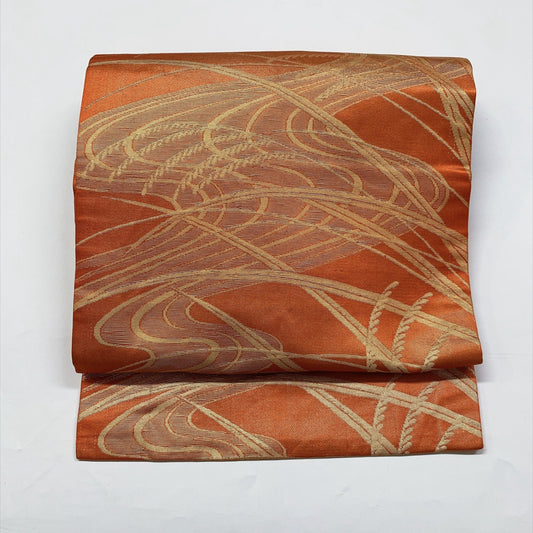 9365# Japanese Vintage Nagoya Obi Belt Kimono Fabric Silk Traditional