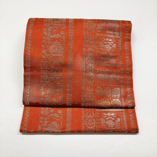 9376# Japanese Vintage Nagoya Obi Belt Kimono Fabric Silk Traditional