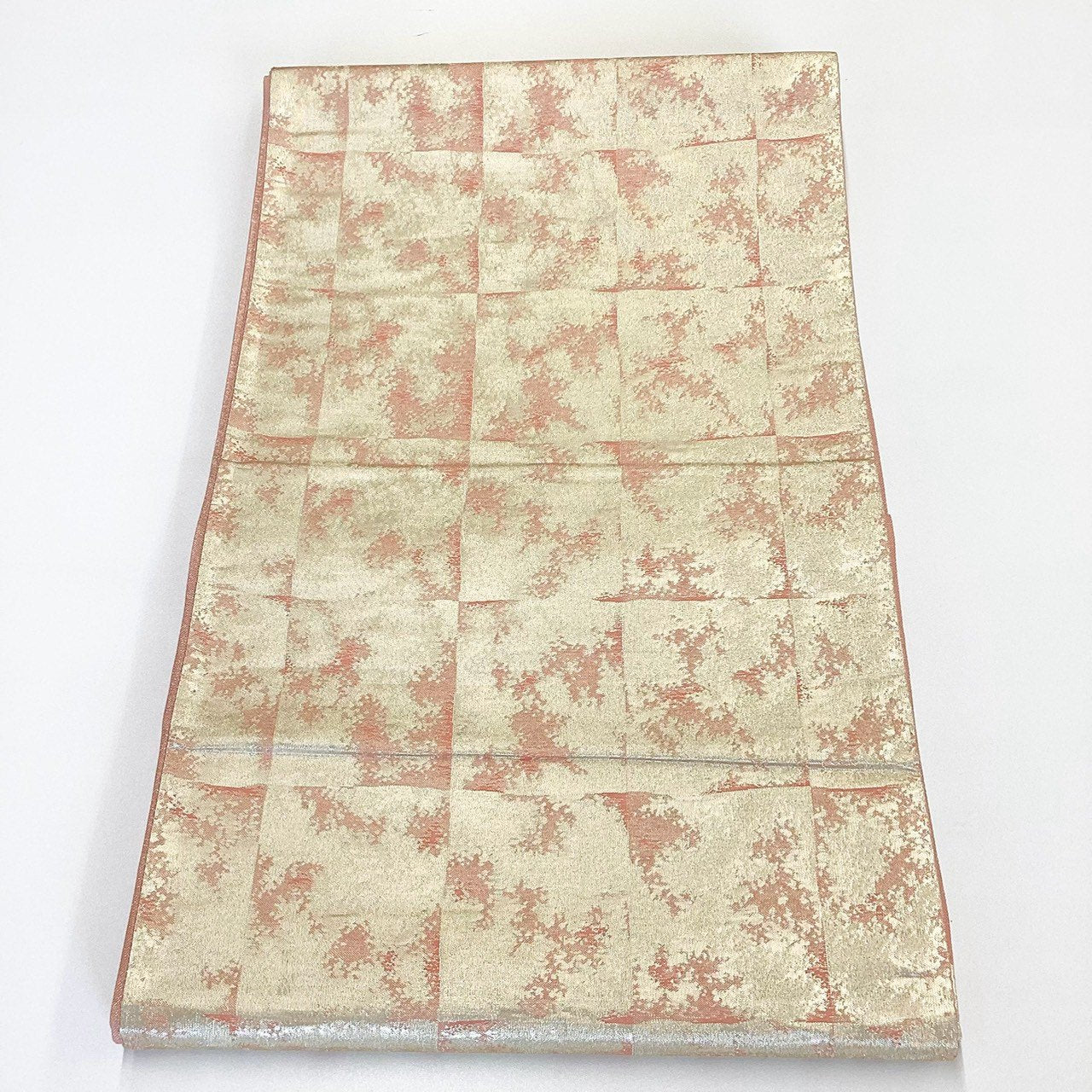 ［8898］袋帯 市松模様 金彩 六通 正絹 着物 フォーマル