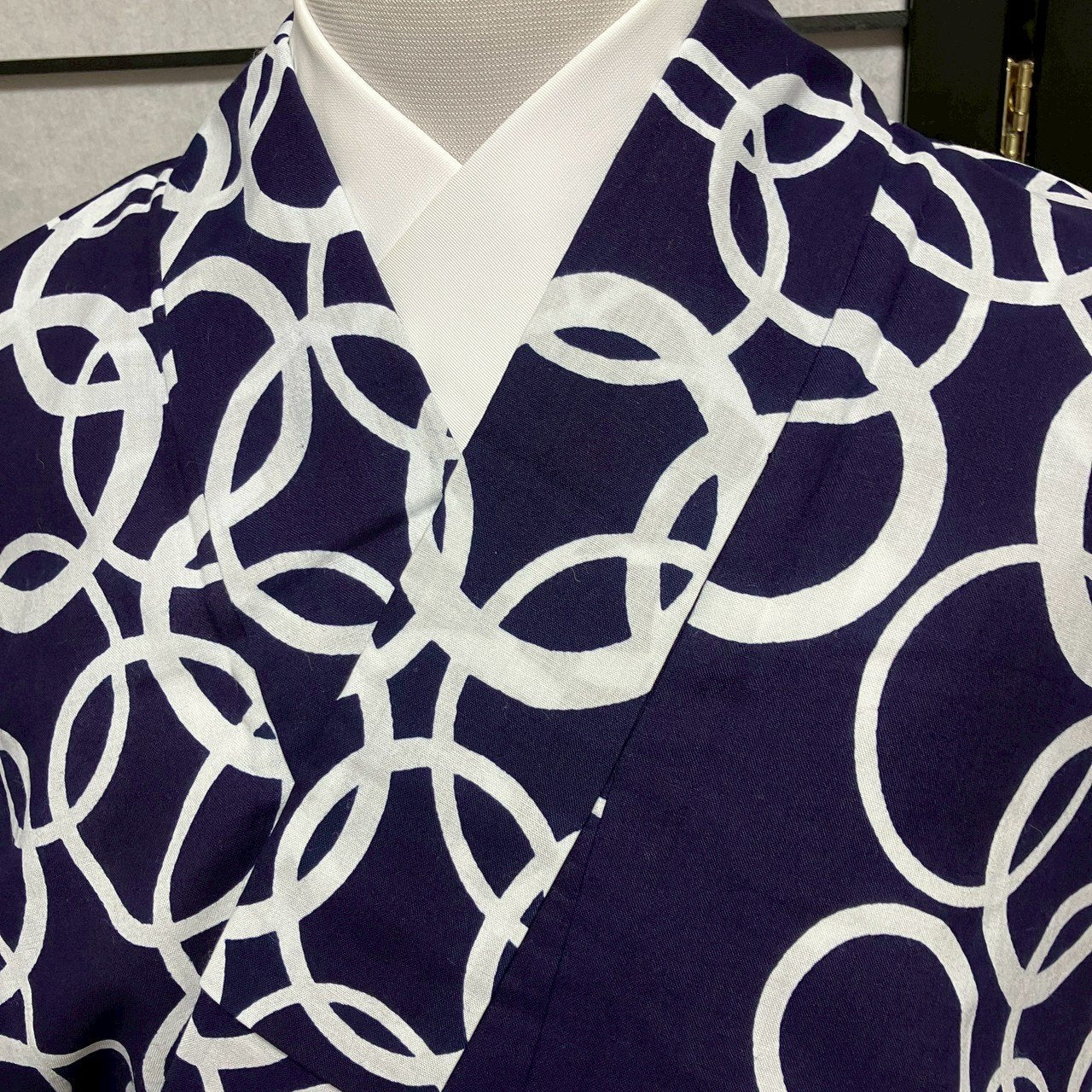 8754# Japanese Yukata Womens Vintage Fabric Cotton Robe Kimono Traditional