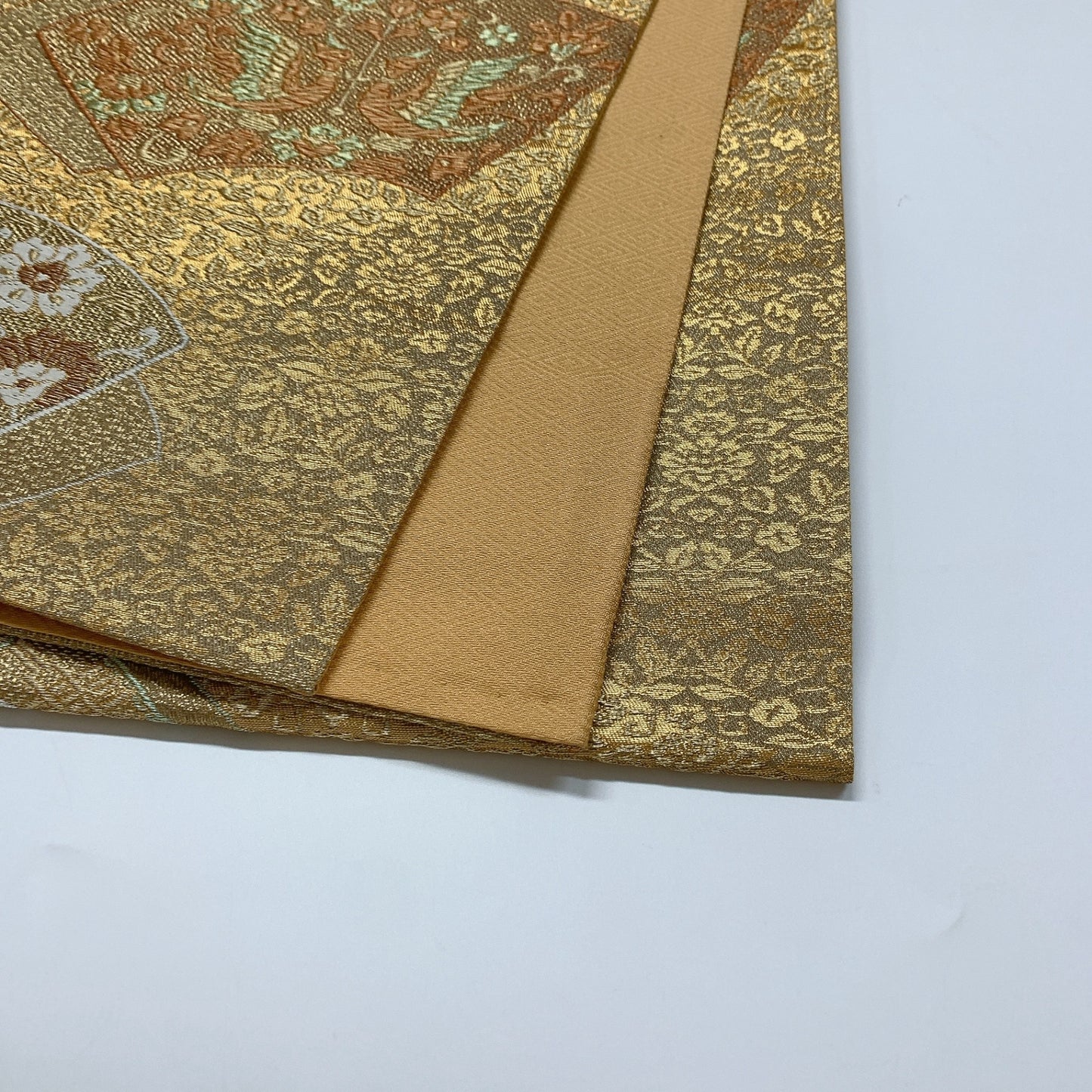 ［8960］袋帯 扇面鳳凰花文様 金彩 六通 正絹 着物 フォーマル