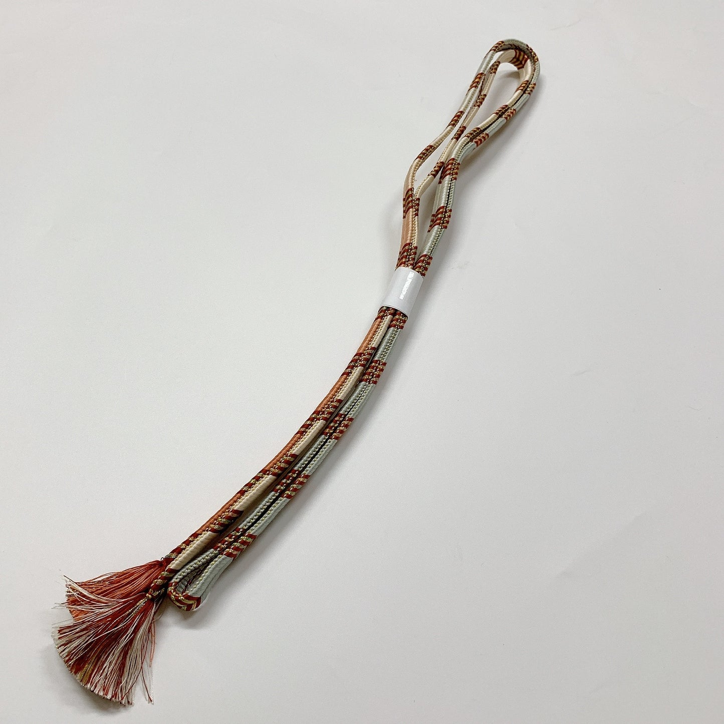 8055# Japanese Kimono Accessory Vintage Obiage and Obijime 2-piece Set Silk