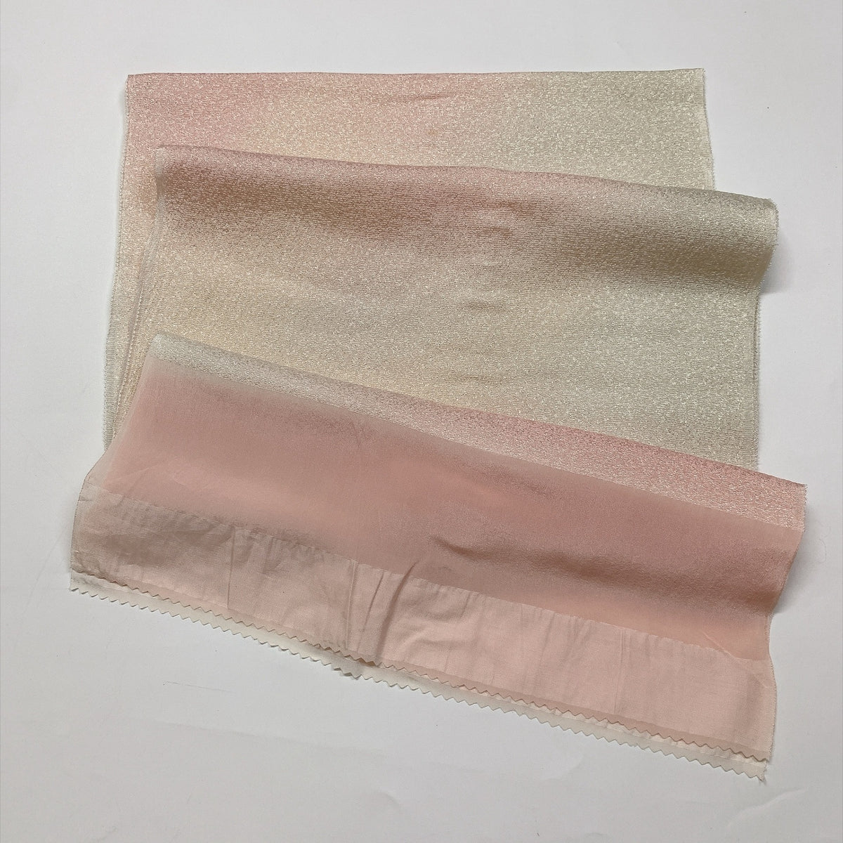 ［9296］帯締め 帯揚げ セット 霞文様 金通し地 ぼかし 正絹 着物 帯絞め