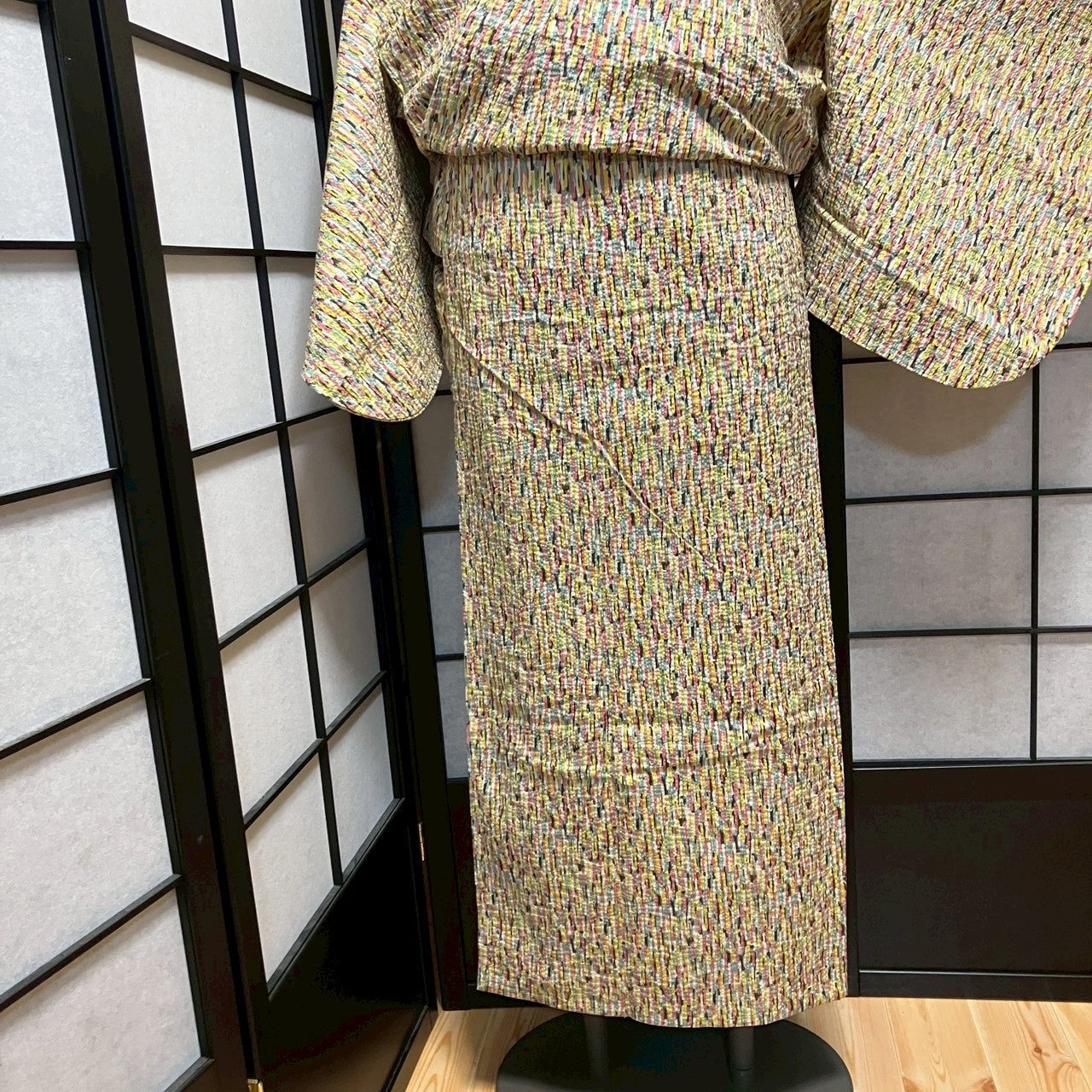 ［9452］浴衣 変わり縞文様 ゆかた レディース 綿 リメイク