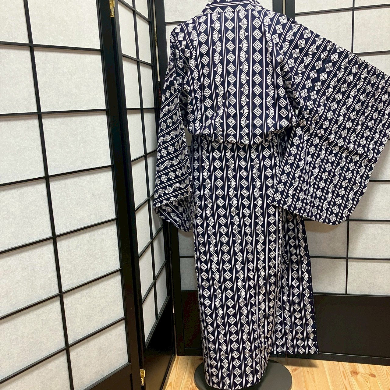 8768# Japanese Yukata Womens Vintage Fabric Cotton Robe Kimono Traditional