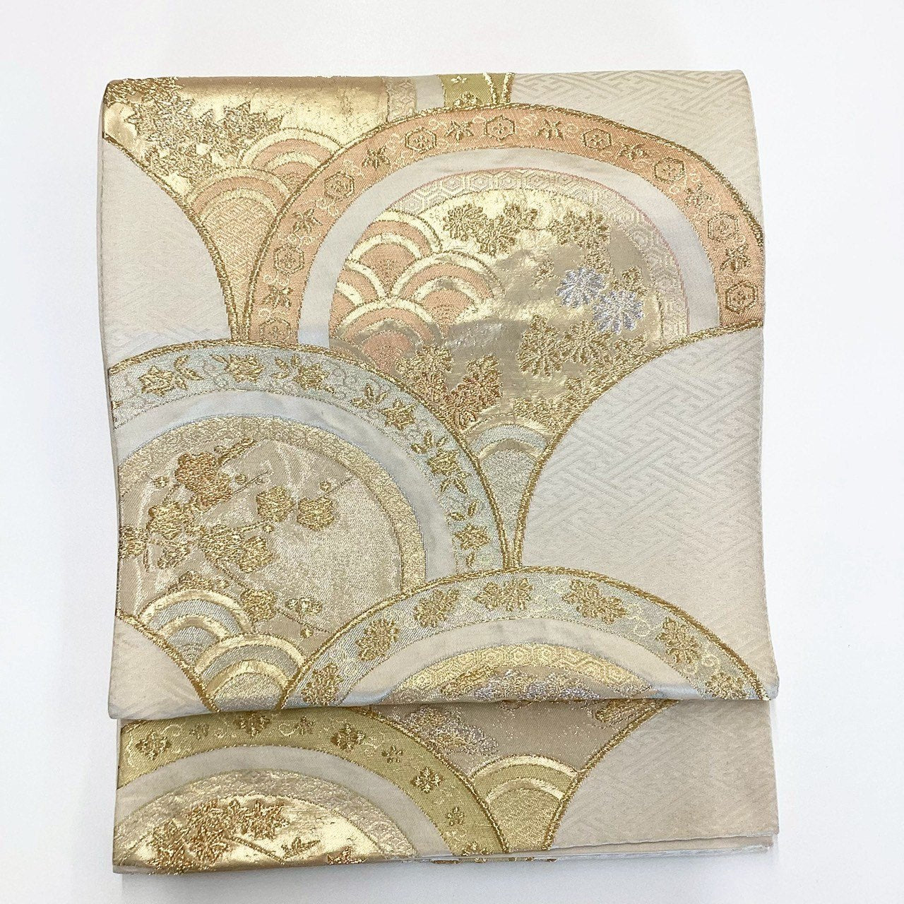 ［8825］袋帯 草花吉祥文様 金彩 六通 正絹 着物 フォーマル