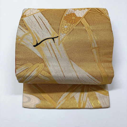 9347# Japanese Vintage Nagoya Obi Belt Kimono Fabric Silk Traditional