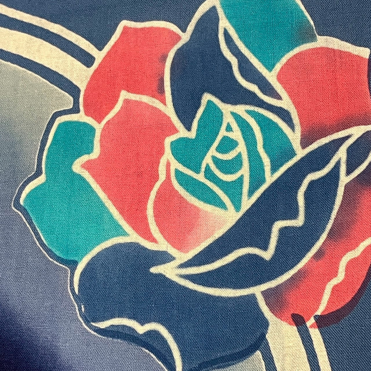 ［9122］浴衣 薔薇文様 ぼかし ゆかた レディース 綿 リメイク