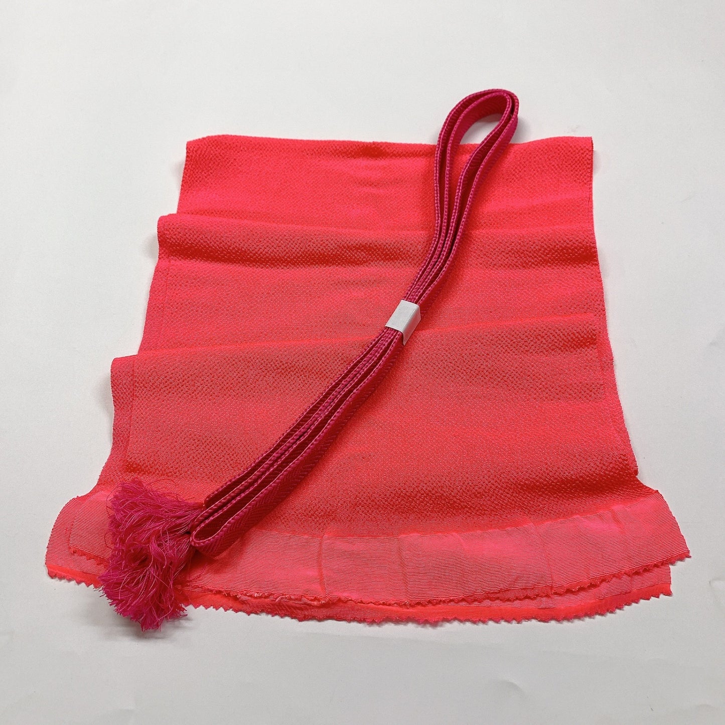 8717# Japanese Kimono Accessory Vintage Obiage and Obijime 2-piece Set Silk
