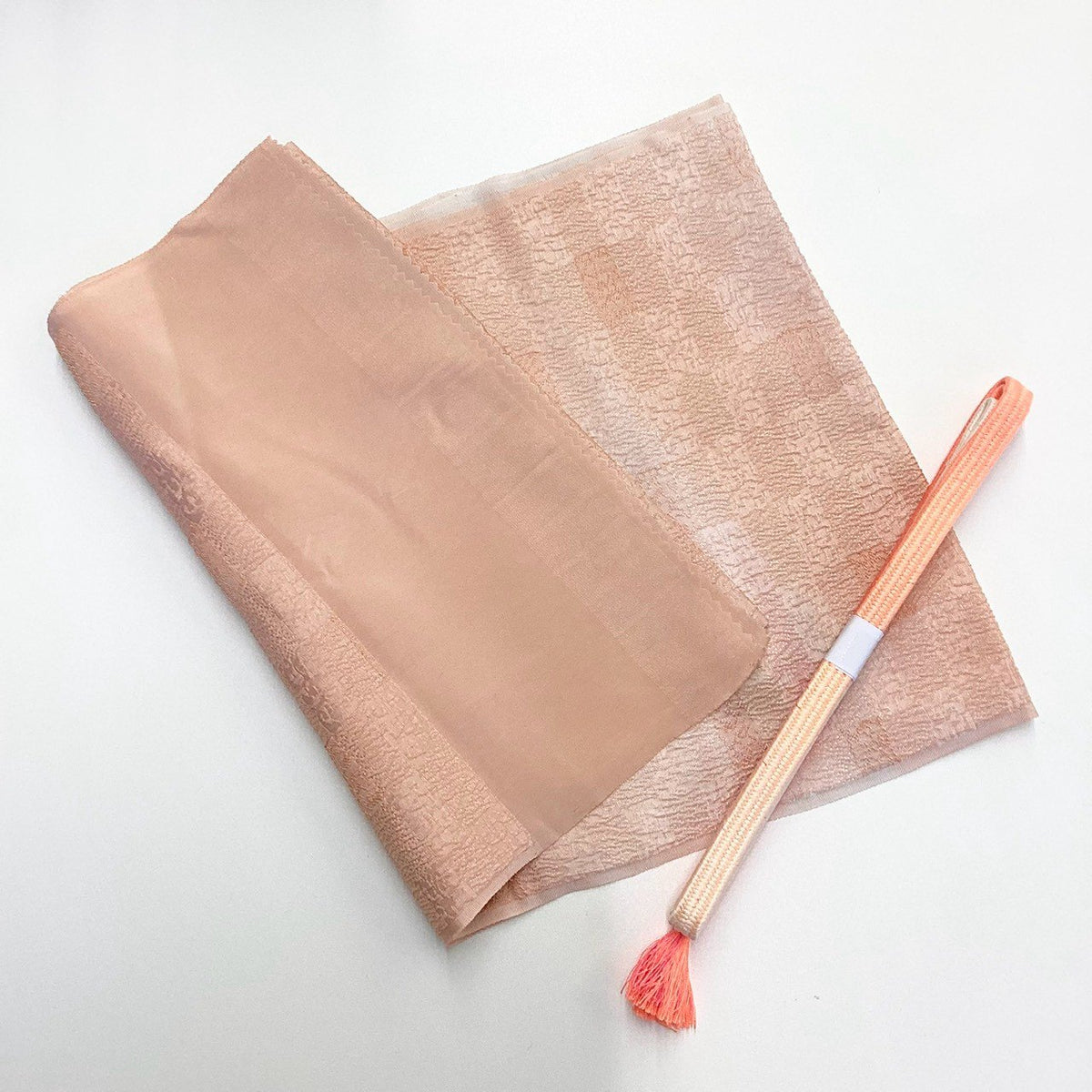 ［9237］帯締め 帯揚げ セット 格子地紋 ぼかし 正絹 着物 帯絞め